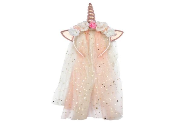 

new style baby unicorn headband with flowers girl birthday hairband princess christmas gift party decoration headband unicorn acce9654591, Slivery;white