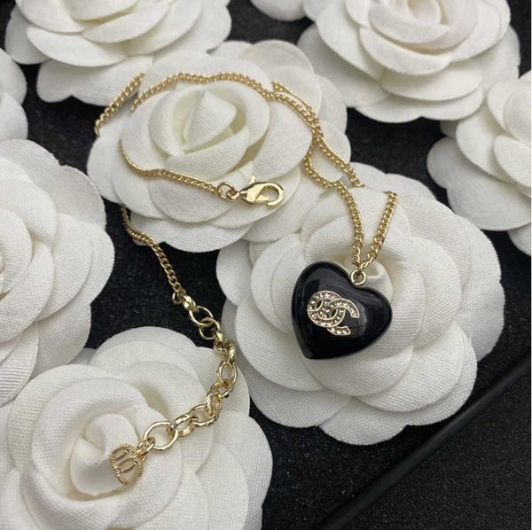 

necklace fashion women designer choker 18k gold plated brass copper c-letter pendant chain crystal, Silver