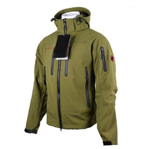 

men039s jackets softshell jacket men windproof waterproof winter hooded windbreaker rain coat soft shell hiking coat15440484, Black;brown