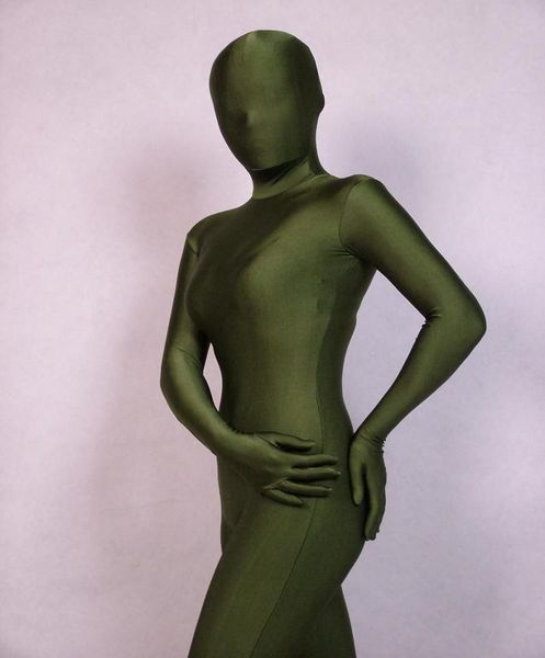 

full body lycra spandex catsuit dark green sxxl01234567274740, Black