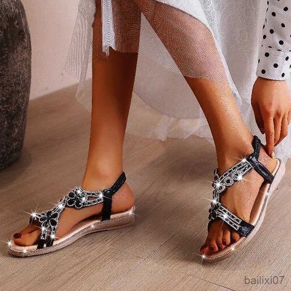 

sandals woman sandals open toe fashion female shoes solid color summer open toe beach sandalias non-slip femme r230821, Black