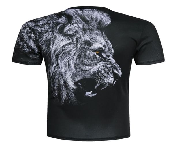 

new fashion men women tshirt 3d lion print designed stylish summer t shirt brand tees plus size m5xl8390929, White;black