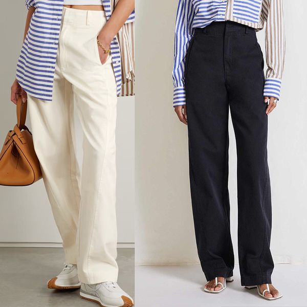 

women's pants s ap high waisted double hook zipper cotton threedimensional curved are flexible comfortable and slimming 230818, Black;white