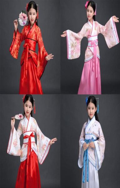 

2020 traditional chinese dresses for women phoenix party embroidery hanfu cheongsam dance new year costumes for girls 100170cm1634104, Black;red