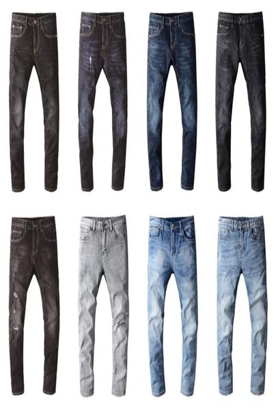 

new men designers jeans fashion skinny black jeans women denim pants mens clothing contact us for picture before purchase4057304, Blue