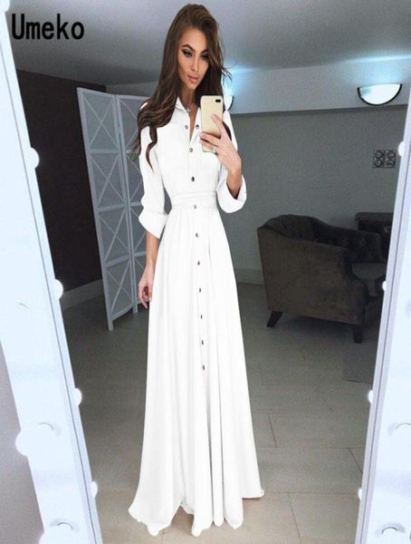 

black white shirt dress women turndown collar solid spring maxi ladies dresses long sleeve casual dress female elegant3238464, Black;gray
