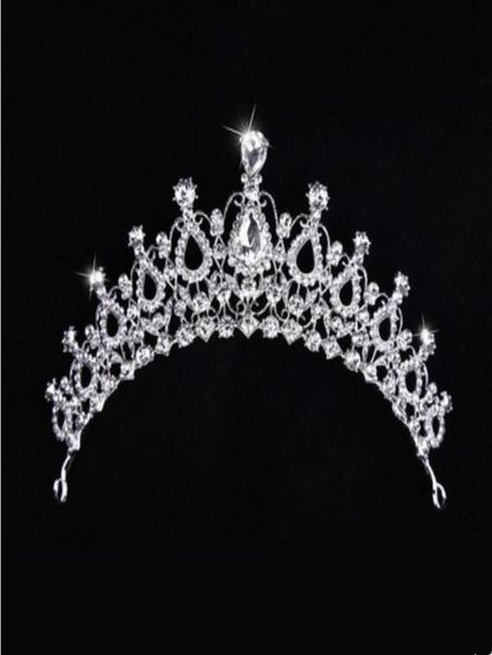 

2019 whole bridal accessories korean premium alloy faux pearl crystal luxurious brides crown ornaments headpieces wedding deco5458956, Silver