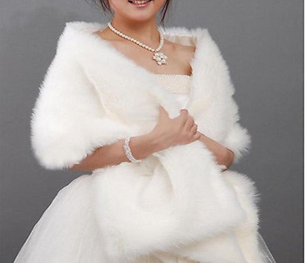 

ivory white black faux fur jacket wrap shrug bolero accessories bridal shawl cape bridal wedding 201855197985539940