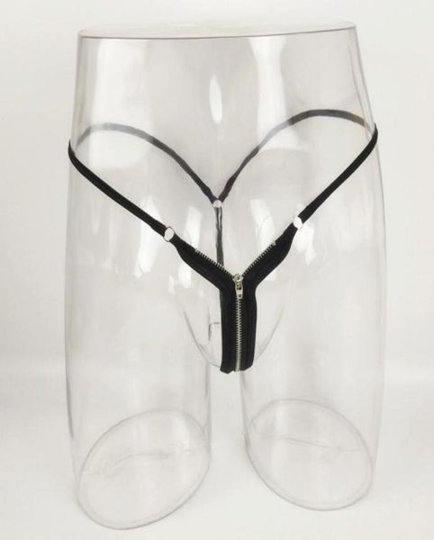 

mens zipper g strings beach sunbath bikini bottoms male exotic thongs tanga low waist gay underwear lingerie jockstrap gift551471423, Black;brown