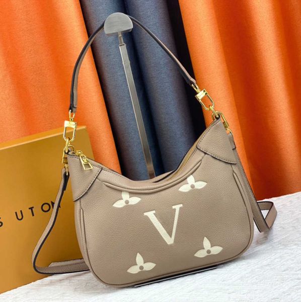 

womens black leather 7a bagatelle shoulder bag m46112 luxury tote handbags clutch embossed underarm bags fashion mens designer cross body ho