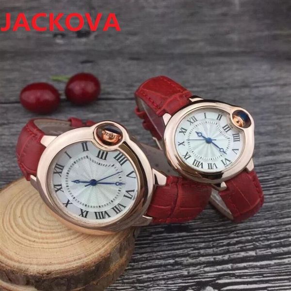 

fashion women mens watch quartz movement genuine leather strap rose gold wristwatches stainless steel case mon274y, Slivery;brown