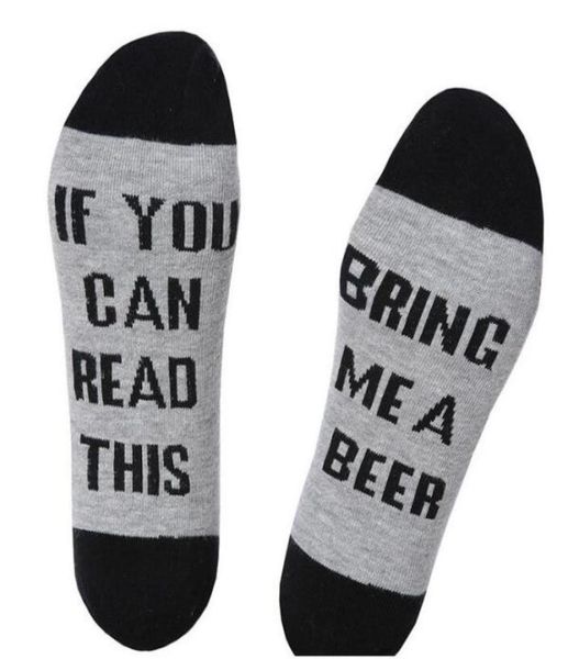 

man fashion hip hop street wear if you can read this bring me a beer socks make your own men039s socks2466293, Black