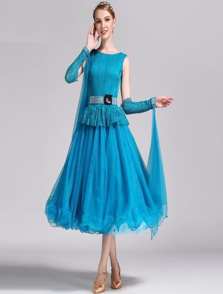 

blue lace big swing standard ballroom dress woman ballroom dresses standard waltz dance dress elegant modern dance dress foxtrot d5719071, Black;red