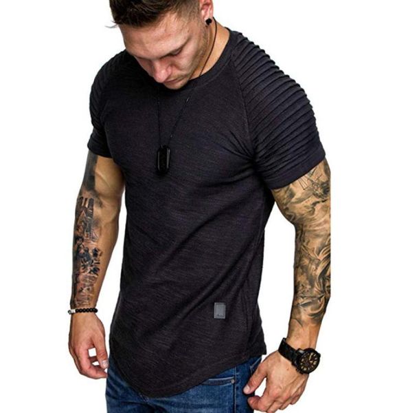 

men designer t shirt fashion summer tshirts male tshirt womens tee pleated raglan sleeves short sleeve blank mens clothes cas8577698, White;black