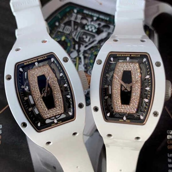 

richardmille swiss watches rm tactical mechanical wrist watches womens ceramic rose gold machine 31 45mm womens rm0701 white ceramic black y