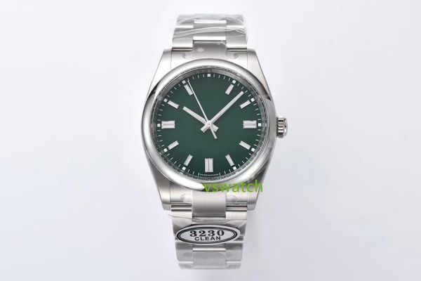 

cf watch mechanical cal.3230 movement 36mm green dial 72-hour kinetic energy storage 904l steel strap sapphire crystal glass swiss ice blue, Slivery;golden