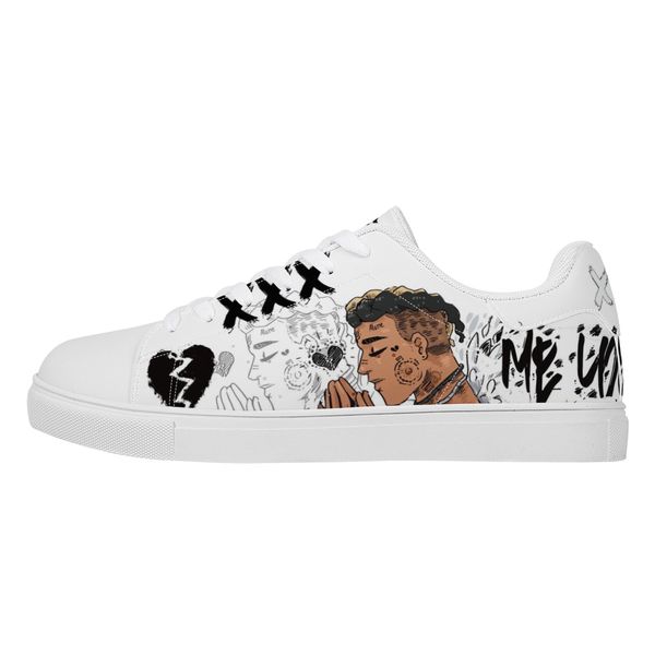 

customized shoes men's fashionable casual shoes diy women's shoes white background cartoon male f3-174