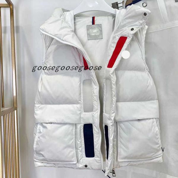 

designer mens vests hooded vest women's sleeveless down jacket autumn and winter casual jacket couple loose warm top, Black;white