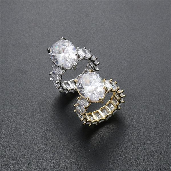 

10ct big diamond ring vintage jewelry 925 sterling silver unique cocktail pear cut white z gemstones women wedding engagement 283y, Slivery;golden