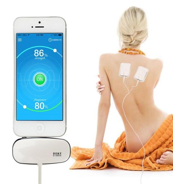 

health care tens ems electroestimulador muscular full body relax muscle massager pulse tens acupuncture therapy pads phone use263e4444757