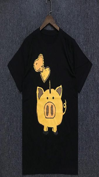 

famous mens t shirts summer pig printing cotton couples short sleeves men women t shirt size s2xl9213877, White;black