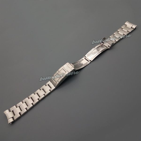 

20mm new silver brushed stainless steel curved end watch band strap bracelets for vintage watch308j, Black;brown