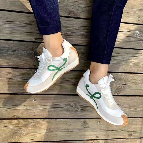 

designer flow runner lowe sneakers mens womens casual shoes in nylon suede sneaker upper fashion sport ruuning classic shoe 35-46 04, Black