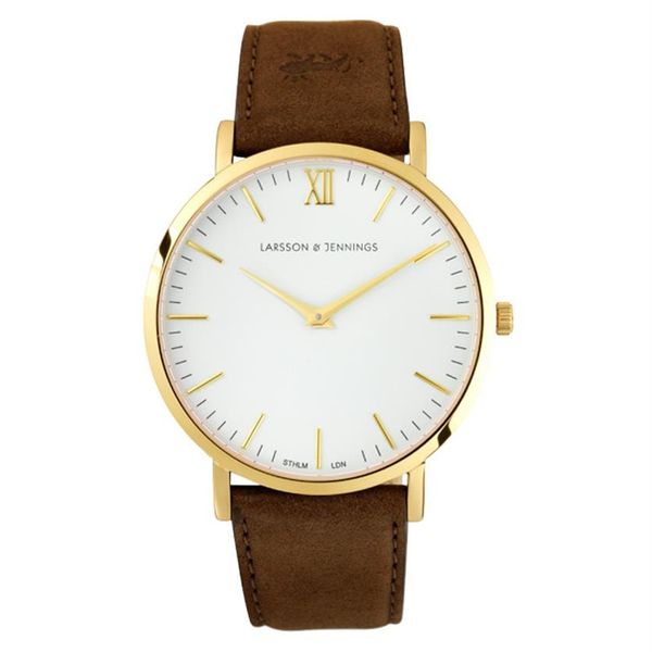 

new brand fashion luxury watches for women larsson jennings dress quartz watch leather stainless steel strap sport watches233q, Slivery;brown