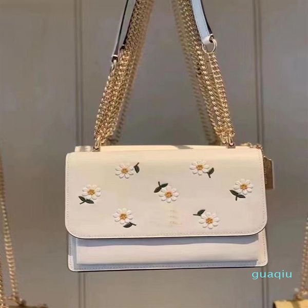 

luxury design handbag women's embroidery messenger trend simple one shoulder chain bag287s