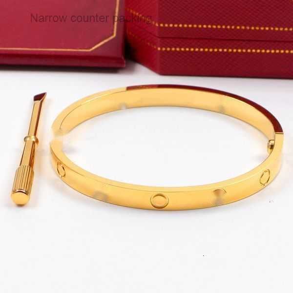 

bangle screw bangles 316l love bracelets silver rose gold bracelet stainless steel women men screwdriver designer couple jewelry 2narrow cou, Black