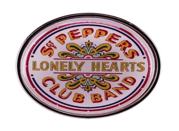 

the beatleees sgt peppers lonely hearts x club band logo enamel pin button badge2149905, Blue