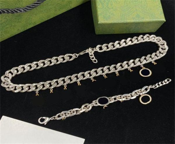 

full diamond letter pendant necklace double letters metal chain bracelets ladies anniversaries rhinestone pendants bracelet with g5929354, Black