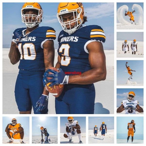 

2023 utep miners football 78 aluma nkele 16 tyler williams 10 tyrice knight 88 luke seib 22 josiah allen 33 dresden mciver-brown 18 john bur, Black