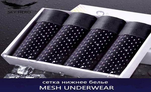 

4pcslot l7xl plus size men mesh underwear boxers shorts solid men039s clothing boxer panties mens underpants9042763, Black;white