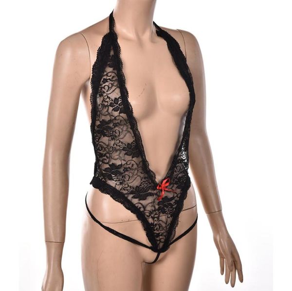 

women lace open bra crotch babydoll fishnet mesh perspective erotic costume3203989, Black