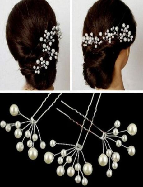 

new arrival wedding bridal accessory jewelry for womenpearl hair pins hair clips bridesmaid jewelry gb4515009065, Golden;silver