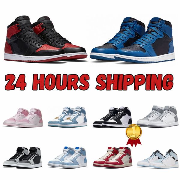 

men 1 high og 1s basketball shoes jumpman lost and found skyline men sneakers university blue space jam patent bred gorgemocha starfish trai