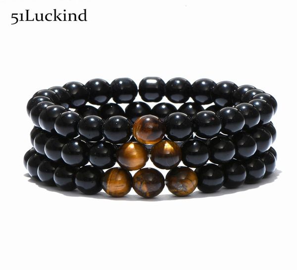 

minimalist natural stone tiger eyes beads bracelet charms obsidian buddha meditation braclet for men yoga jewelry pulseira homme4698472, Black