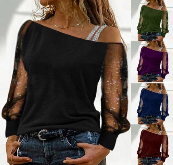 

fashion woman tshirts long sleeve solid colour off shoulder autumn casual streetwear tshirt vintage women clothes7062324, White