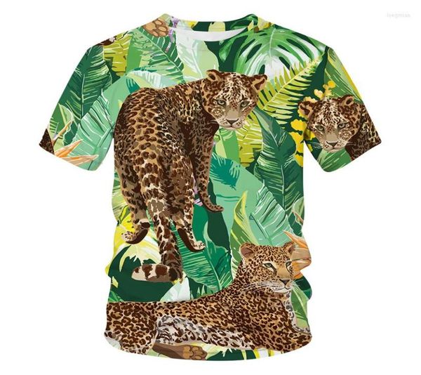 

men039s t shirts homme shirt 2022 jungle leopard 3d print tshirt men women hip hop fashion suit harajuku tshirts short sl9975577, White;black