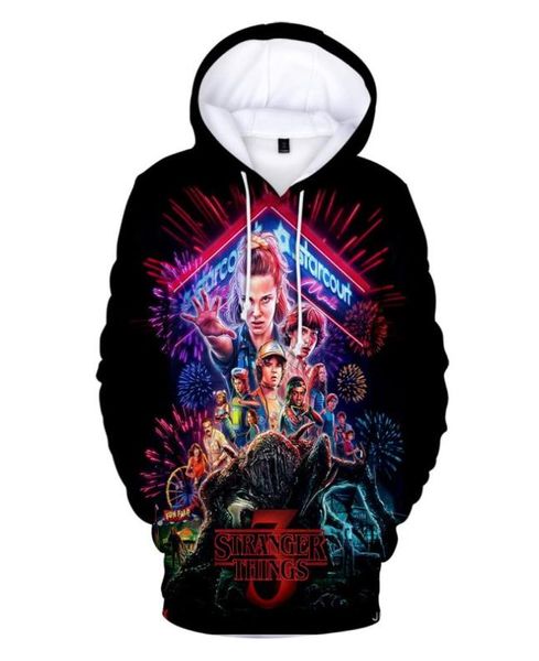 

stranger things season 3 3d printed womenmen hoodies sweatshirts boysgirls upside down eleven long sleeve funny hooded jacket2457748, Black