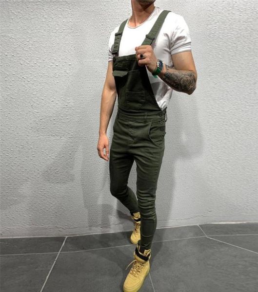 

men039s jeans man pants for men pocket denim overall jumpsuit cool designer brand streetwear suspender pant e219342894, Blue