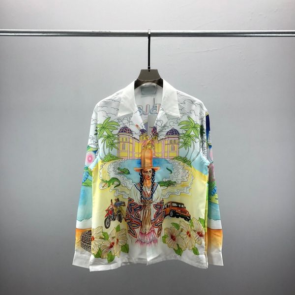 

casablanc long sleeve men designer shirt fashion letter shirt casual shirts men slim fit short sleeve dress shirt -3xl, White;black