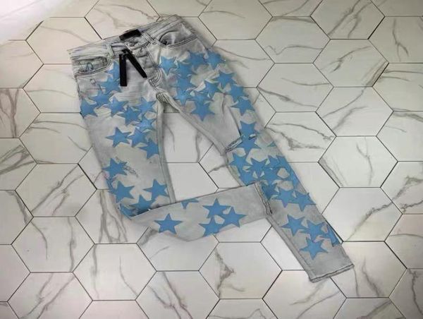 

527men039s distressed ripped skinny jeans fashion mens jeans slim motorcycle moto biker causal mens denim pants hip hop men j3935389, Blue