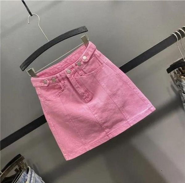 

skirts autumn western style pink denim skirt female high waist word bag hip korean fashion clothing jean empire1625461, Black