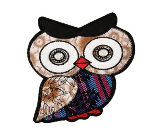 

clothing accessories owl shape embroidered patch sewing tools14792416231269, Black