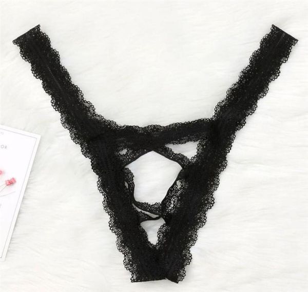 

1pc panties women lace briefs flowers breathable low waist underwear plus size panties gstring lingerie thongs1548497, Black;pink