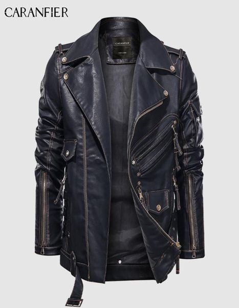 

men clothing vintage mens jackets coats motorcycle biker faux leather jacket men classic highquality handmade jackets39812015178448, Black