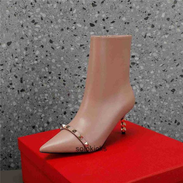 

flat martin warm valentinolies heel knight fashion leather wool winter design wedding party casual boots shoes 04-014 ljde women high, Black