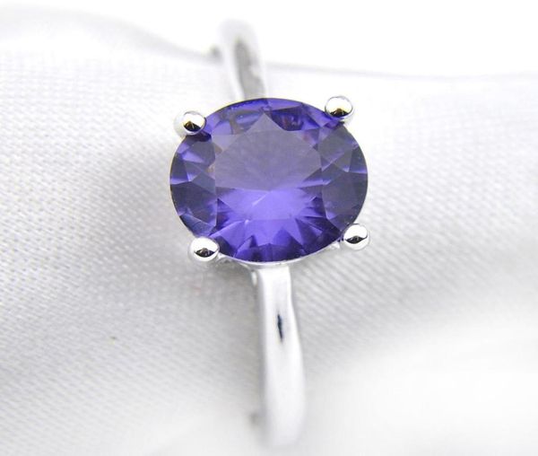 

luckyshine vintage six claw round shaped amethyst cubic zirconia gems delicate women 925 silver wedding ring jewelry usa size 797253211, Golden;silver